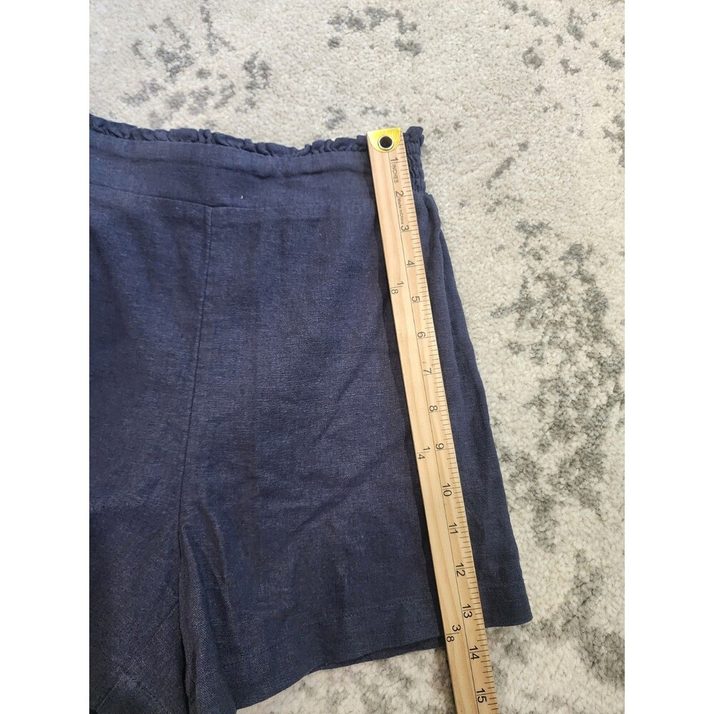 NEW Lauren Conrad Women’s High Rise Shorts Size XS NAVY BLUE Lined Scalloped - Picture 2 of 7